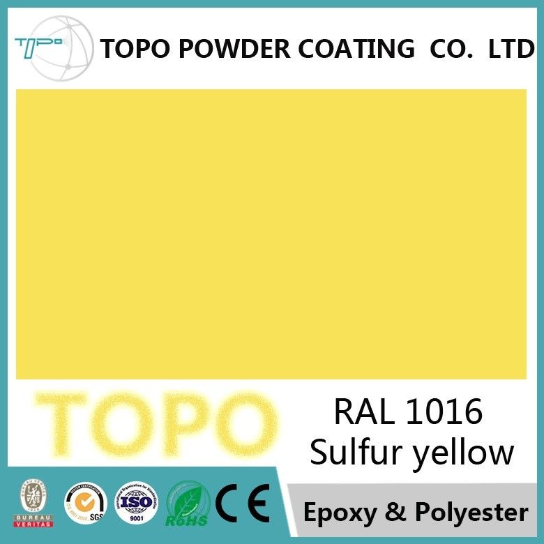 RAL 1016 Kükürt Sarı Saf Polyester Toz Boya Mükemmel Parlaklık Saklama