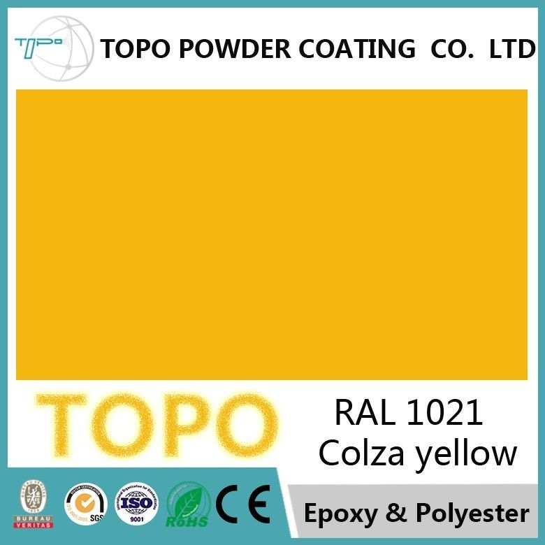 TGIC Serbest Polyester Toz boya Boya RAL 1021 Colza Sarı Renk